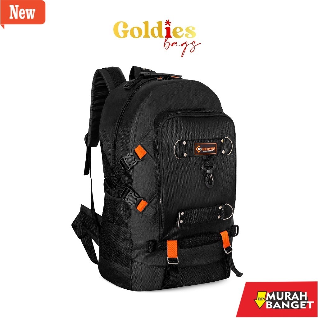 Tas ransel pria terviral- Goldvers Tas Ransel Pria Jumbo Backpack Pakaian Traveling Tas Mudik 50Litt