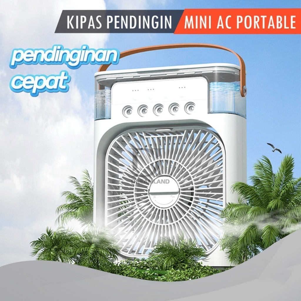 FLKS Kipas Pendingin Udara Portabel, Mini Ac Kipas kabut Portable / Kipas Angin Ac Mini Uap