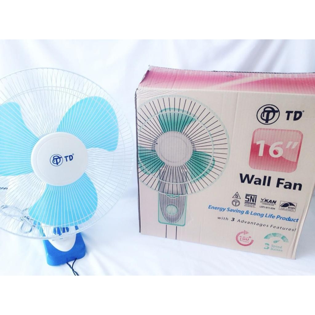 (GORBANIK)Kipas Duo TD Kipas Angin Dinding dan Meja TD Twindog Wall Fan 16 Inchi