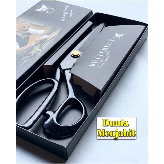 

[PROMO MURAH] Gunting Kain Butterfly Original Hitam (Gunting Baja) 8" / 9" / 10