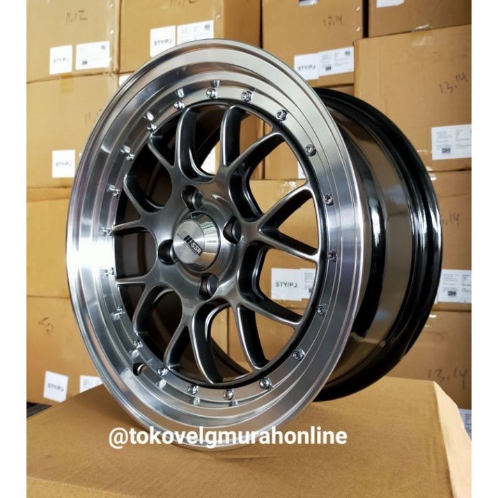 promo spesial SALE  TVMO Velg Mobil Ring 15 hole 4 SSR PROFESSOR Hyper Black (4pcs)