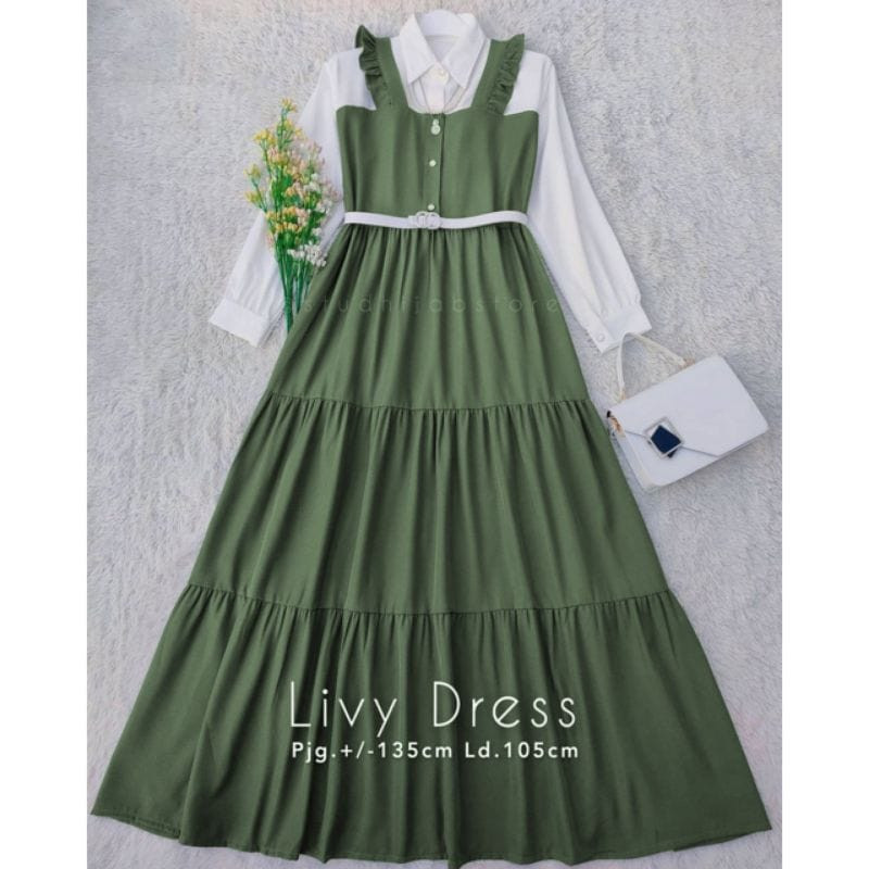 [BIG SALE]  Livy Dress | Outfit terbaru | gamis remaja Promo Idul Adha