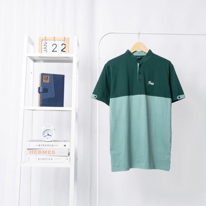 Kaos Kurta Ayah Anak Ghaisan | Kurta Couple Lengan Pendek Hijau Sage - Anak Hijau, M