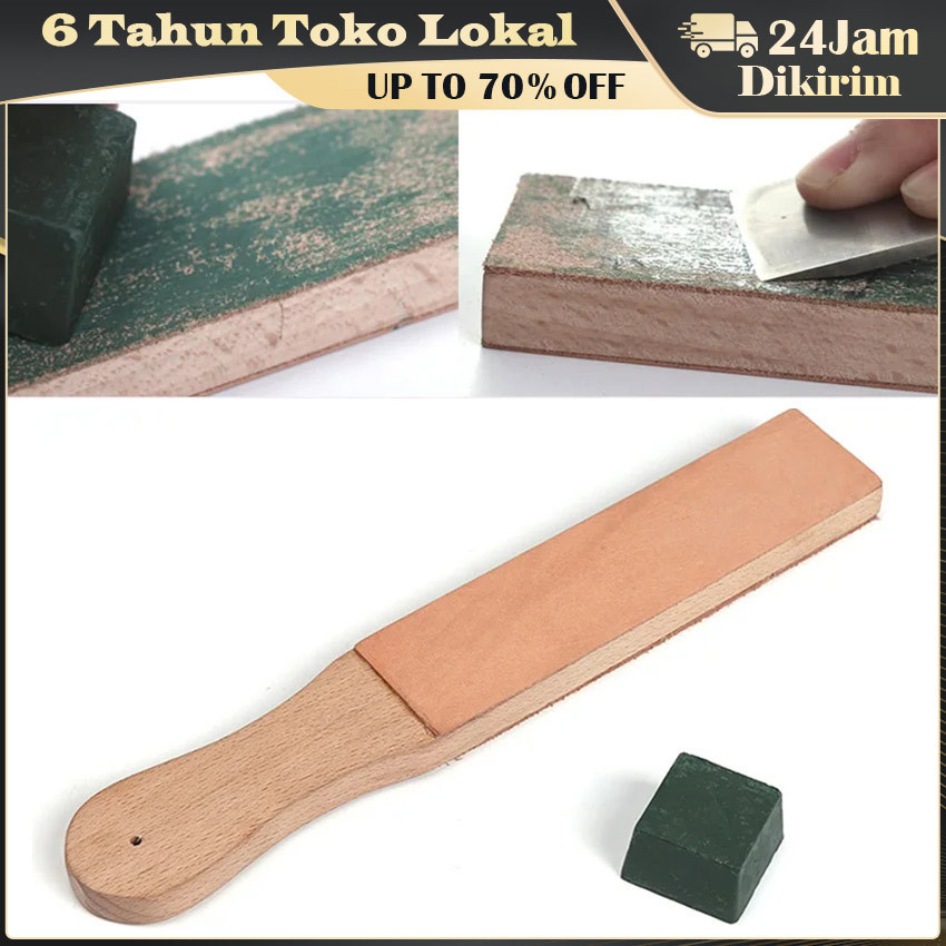 Stroping Kulit Dua Sisi / Pengasah Pisau / Asahan Kulit Sapi / Stroping Kulit Sapi