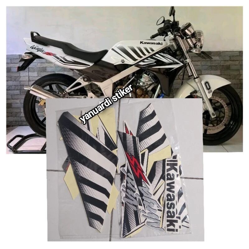 STRIPING STIKER NINJA SS TAHUN 2014 2015 PUTIH ZEBRA NINJA SS ZEBRA 2014 PUTIH