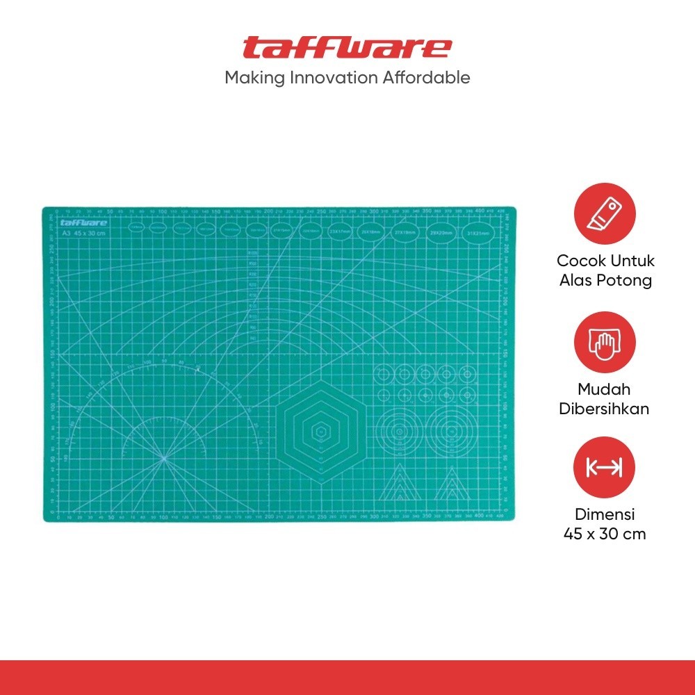 

Taffware Work Cutting Mat Pad A3 45 x 30cm - Green