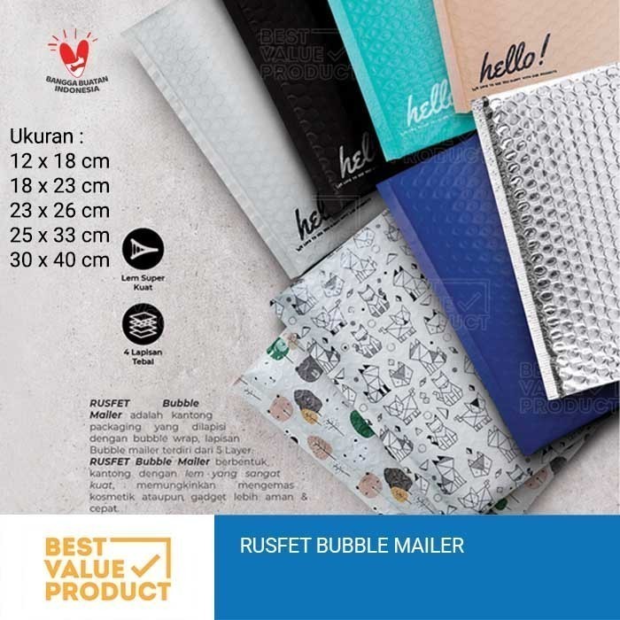 

Bubble Mailer 15x13 cm Amplop Bubble Bubble Polymailer 15 x 13 cm