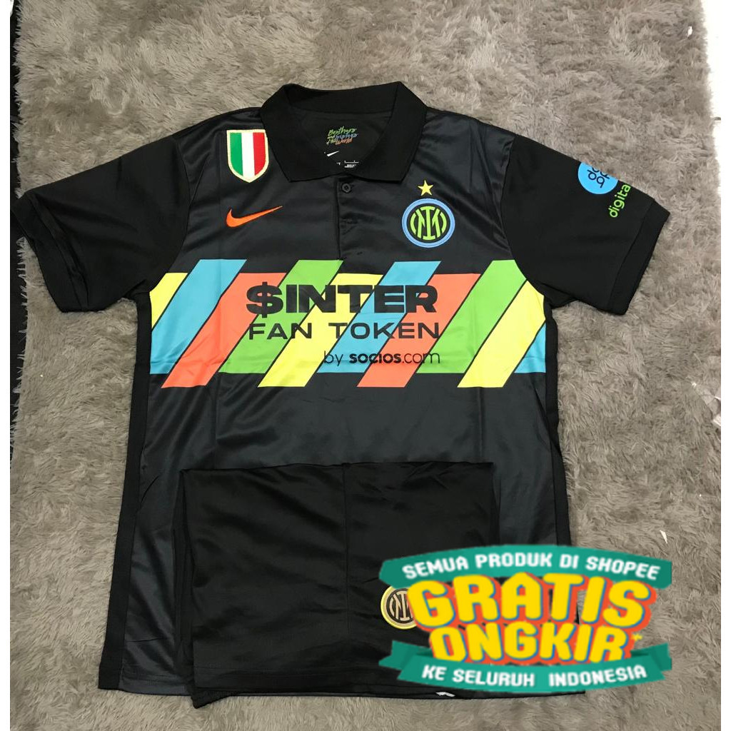 Jersey bola inter milan 3rd 2021 - 2022 grade ori import/Bahan terbaik