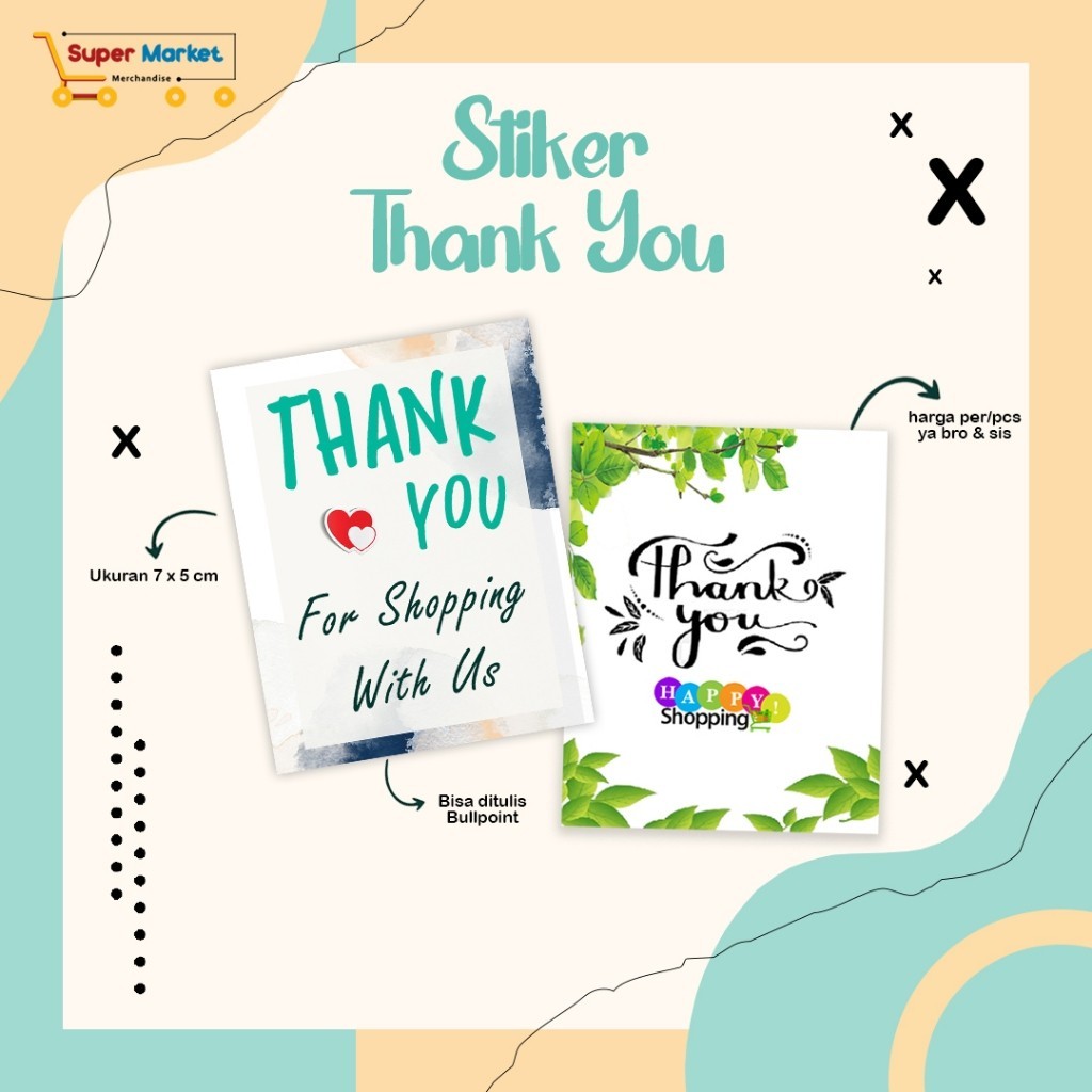 

Promo Stiker Thank You / Stiker Terima Kasih / Thank You Card / Stiker Pengiriman