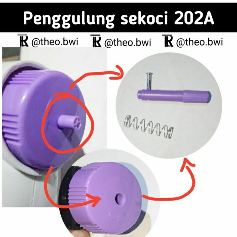 Sparepart penggulung sekoci mesin jahit mini portable 202a | Theo R