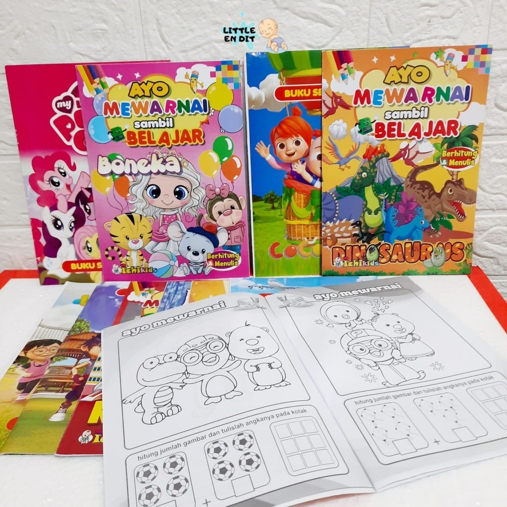 

Littleendit ATK40 Buku Mewarnai Anak TK/ Buku Menggambar Mewarnai Full Collour/ Buku Mewarnai Karakter