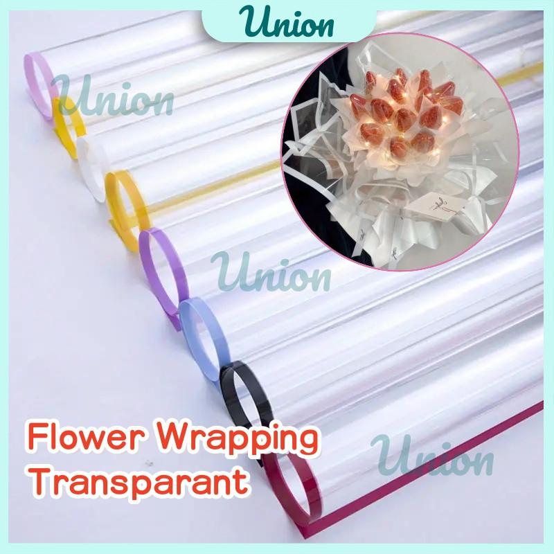 

UM Flower Wrapping Transparant / Cellophane / Color Cellophane Waterproof / Gradasi Color Paper Cellophane Kertas Bunga Pembungkus