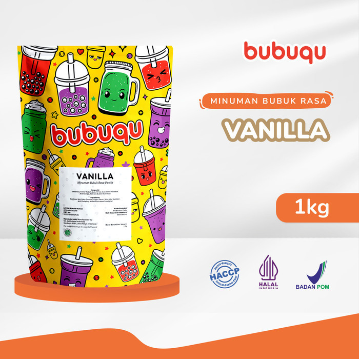 

PROMO Aneka Minuman Bubuqu Powder Drink Vanilla - Bubuk Minuman Vanilla 1 Kg