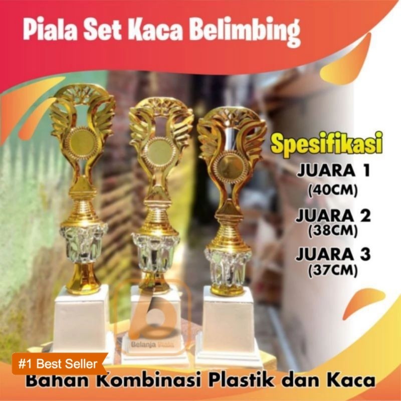PIALA JUARA 123 KOMBINASI KACA ( SATUAN )