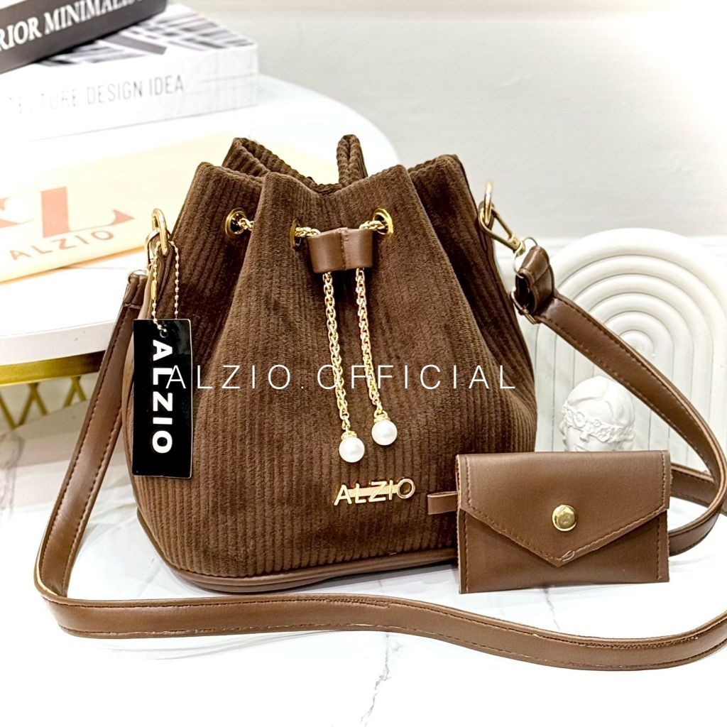 PROMO BESAR BESARAN ALZIO - tas wanita serut sling bag korean bag style - ALZIO SUKY BAG