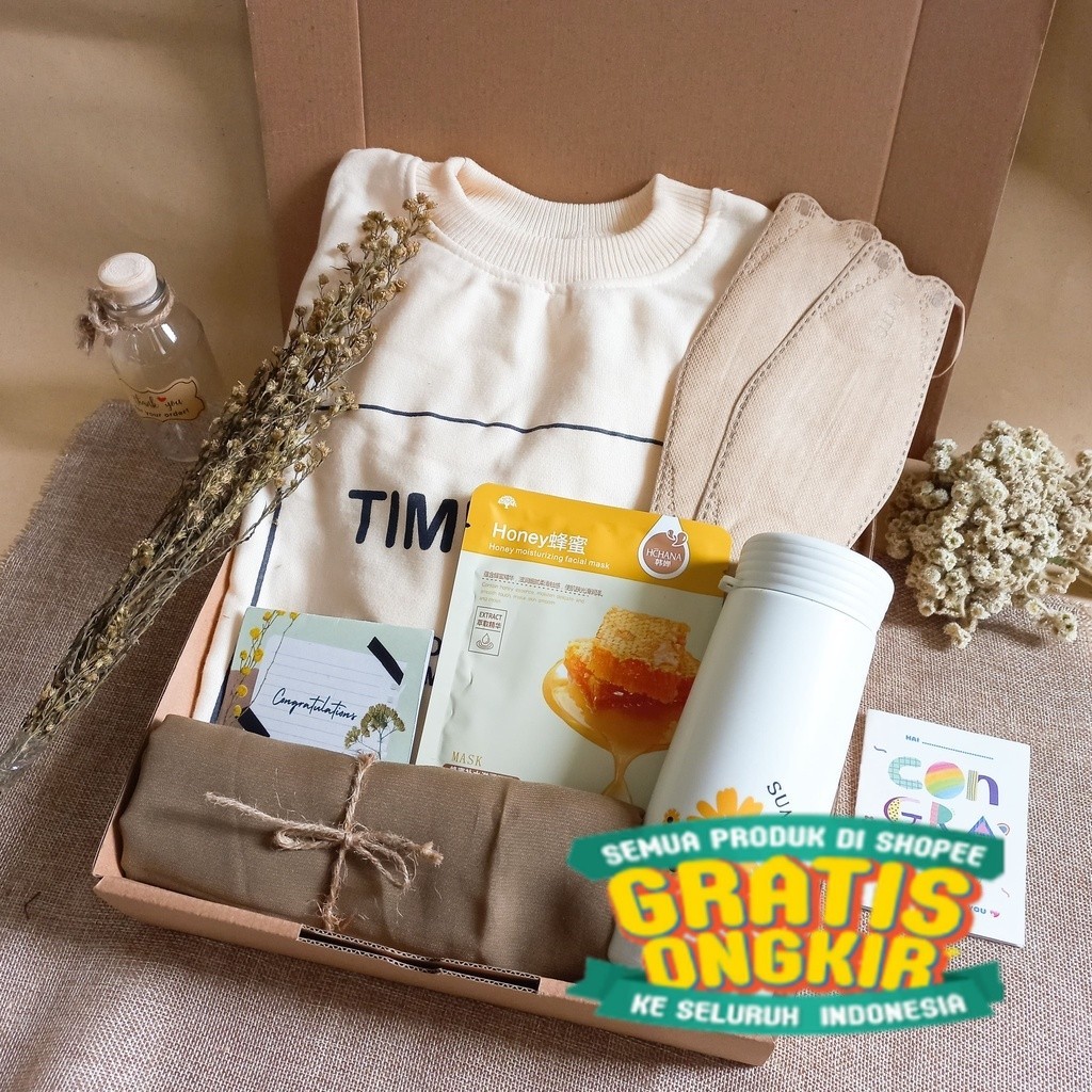 KADO CEWEK MURAH / GIFT BOX SWEATER  CREWNECK/ Kado Ulang Tahun Cewek / Hampers Cewek / Cardigan Raj