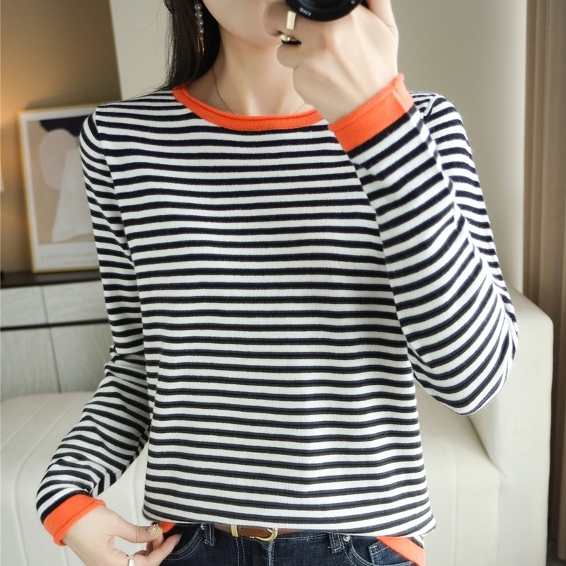 2022 cashmere sweater women's sweater fashion Pullover striped sweater autumn winter women's cashmer