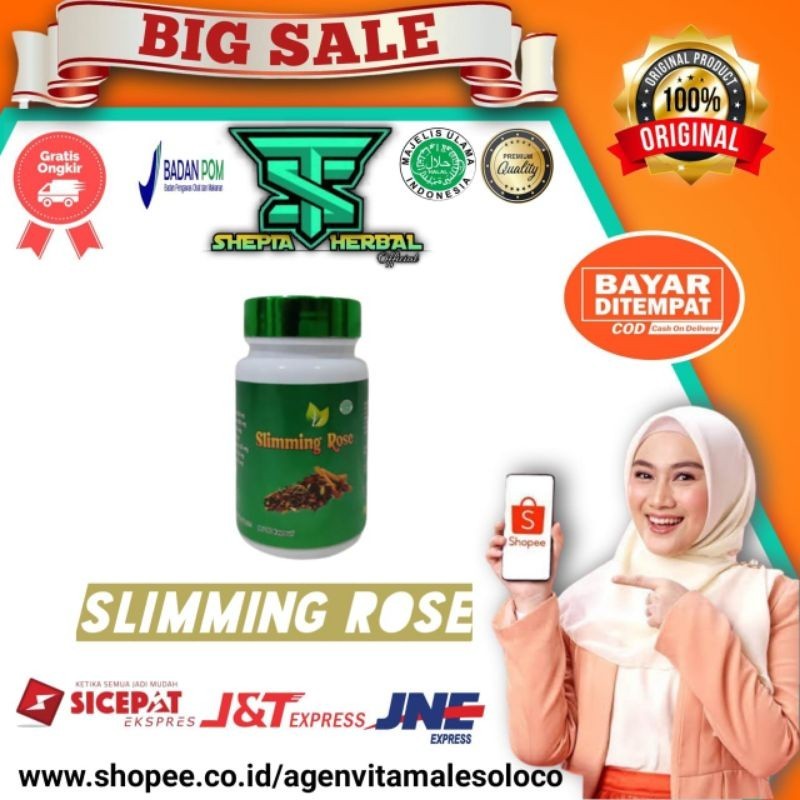 SLIMMING ROSE BY HERA ASLI ORIGINAL OBAT PELANGSING BADAN HERBAL AMPUH