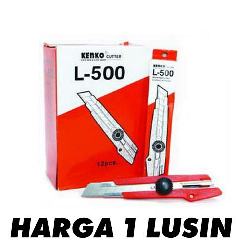 

((MURAH)) Cutter Kenko L-500 / Pisau Cutter Besar 1 Lusin (12 pcs) KUALITAS TERBAIK