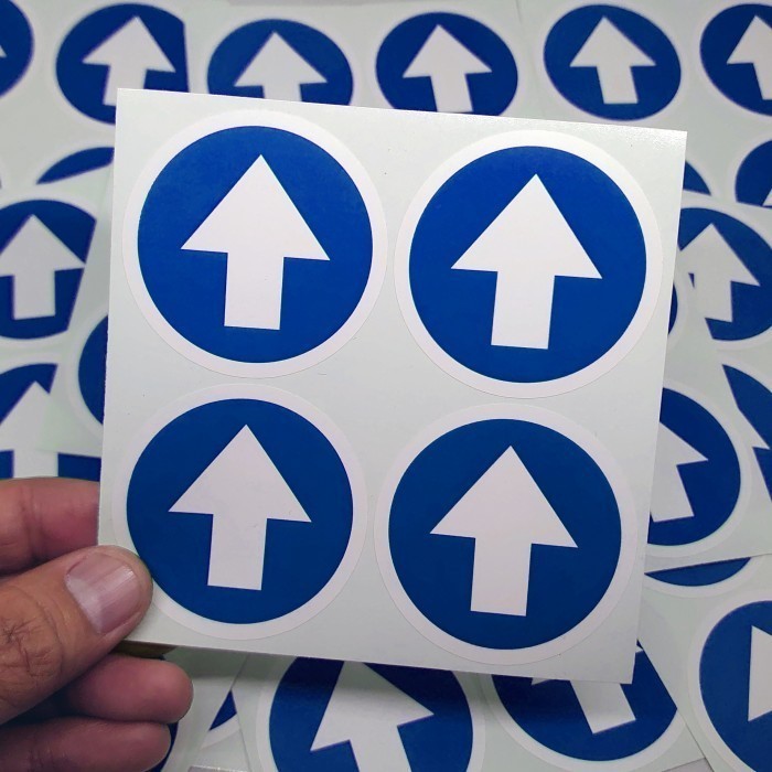 

Sticker Label Vinyl Penunjuk Arah Panah Stiker Arrow diameter 5 cm (isi 4 Stiker)