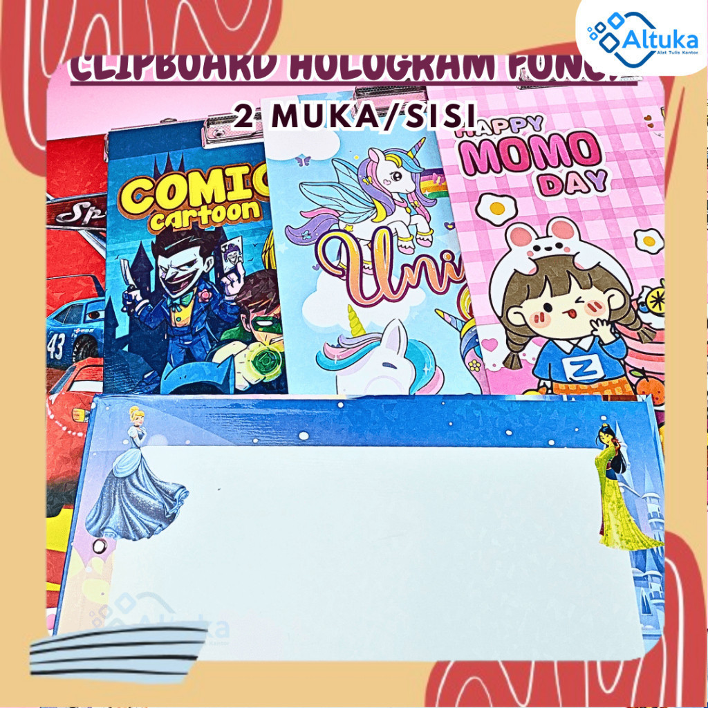 

Papan Ujian / Papan Jalan / Papan Dada / Clipboard Funcy 2 Muka