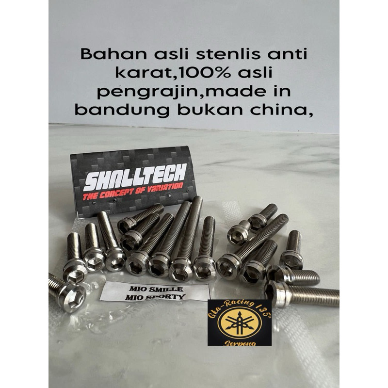 BAUT KALTER CVT  BAK BLOK MESIN YAMAHA MIO SMILE MIO SPORTY CUSTOM STAINLESS ANTI KARAT