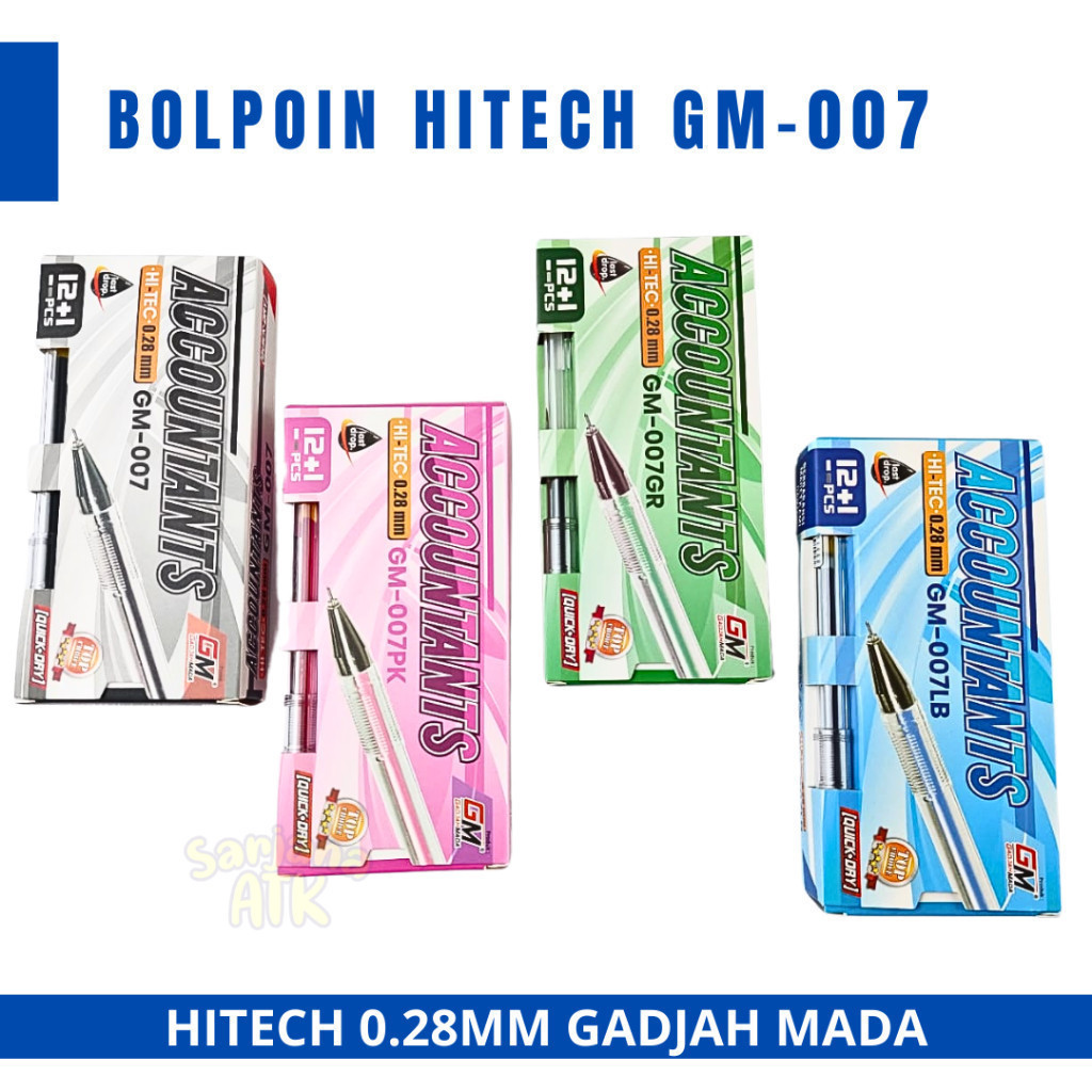 

(1 Pcs) Bulpen Hitech Gadjah Mada / Ballpoint Hitech GM-007 0.28mm