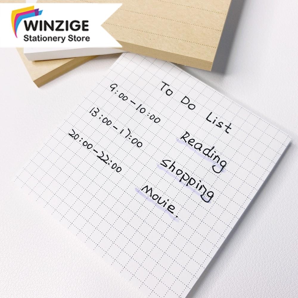 

Winzige Sticky Note 75*75mm Sticky Notes Garis Kotak To Do List Sticky Memopad Simple stiky note Alat Tulis stationery perintilan sekolah school stuff