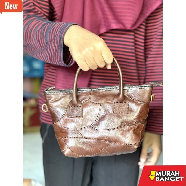 tas selempang wanita shopee haul Tas kulit perca ibu
