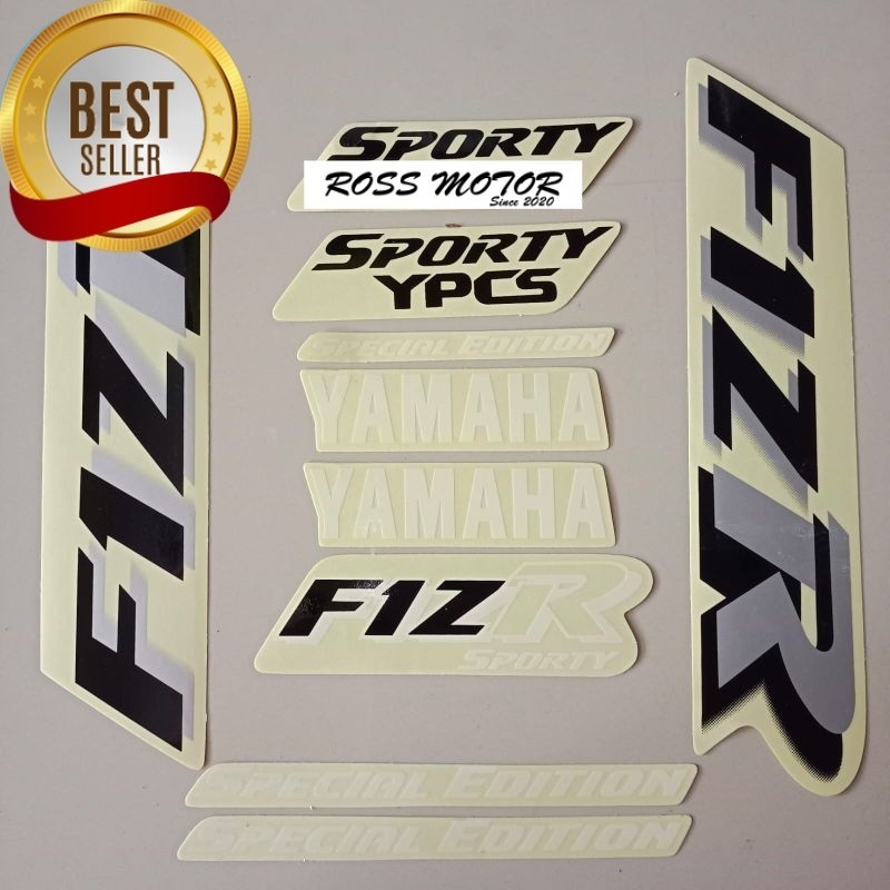 Striping stiker polet motor yamaha fizr f1zr fiz r spesial edition marlboro silver kualitas terbaik 