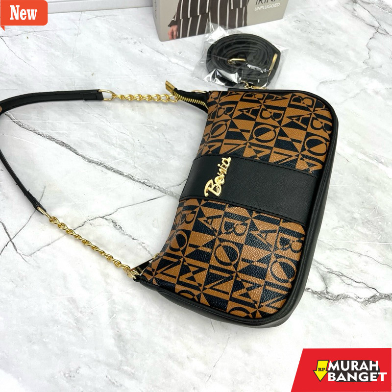 tas jinjing wanita Bela Bonia Tas wanita sling bag kekinian-Tas selempang wanita terlaris kulit prem