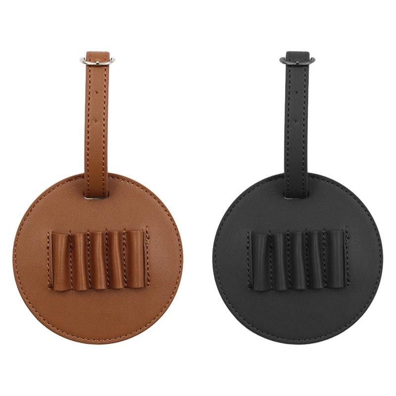Golf Tee Bag 5 Tee Holes Portable Tee Holder Wooden Tee Storage Leather Case Easy Hangings Gift For 