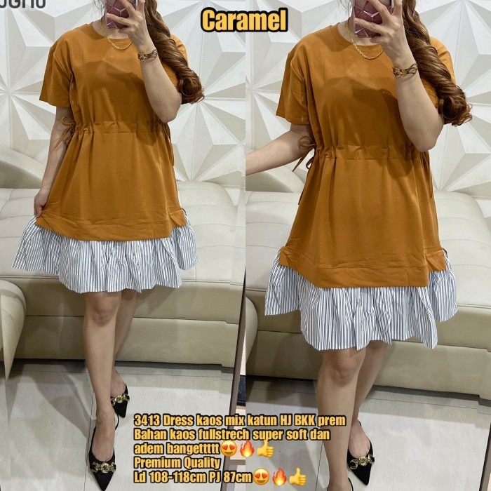 Dress HJ premium BKK super strech dan super soft 100-tmc jumbo