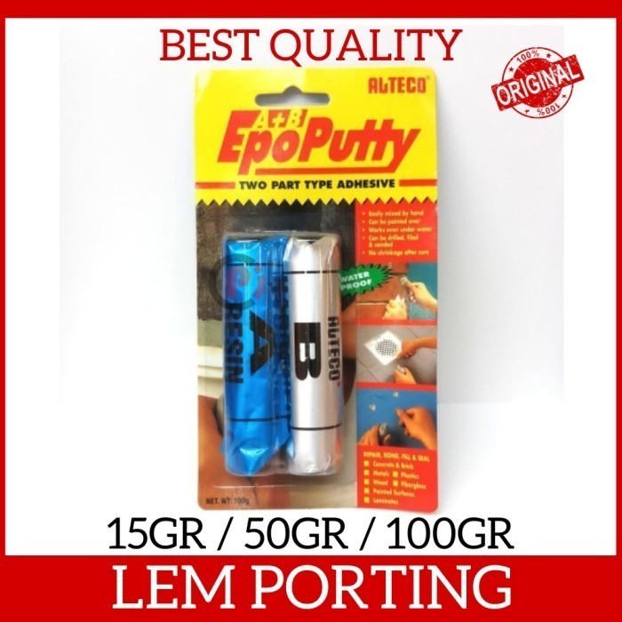 

Lem serba guna 100 gr Epo Putty ALTECO PORTING waterproof original dah