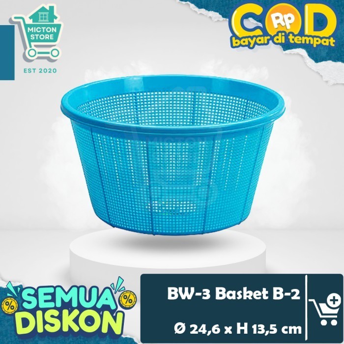 MICTON Lion Star BW-3 Basket B-2 Keranjang Sayur Buah Jaring / Bakul Besek Plastik / Keranjang