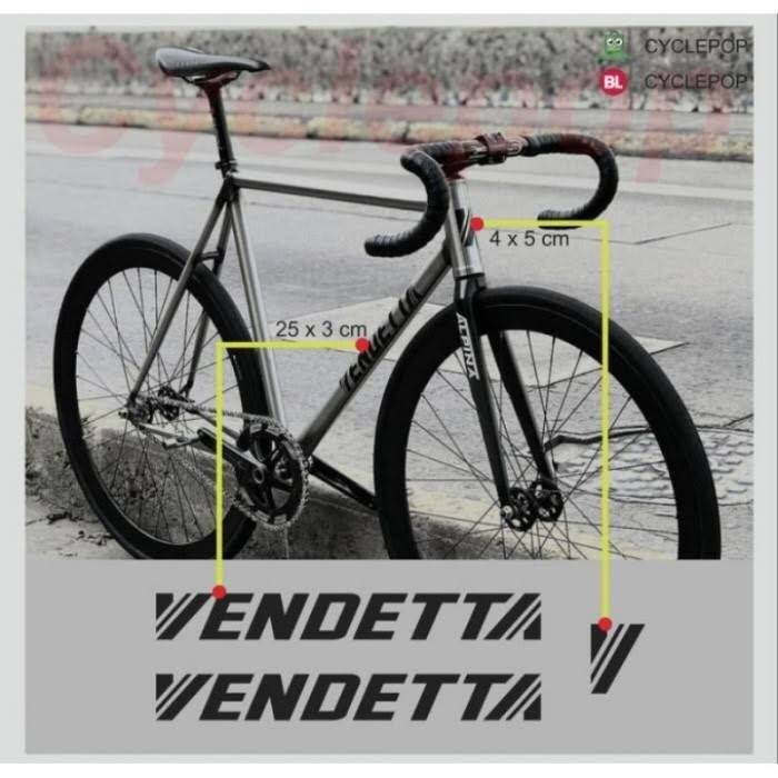 STICKER CUTTING STIKER Sepeda Fixie Vendetta Cutting Sticker Sepeda Fixie FREE CUSTOM