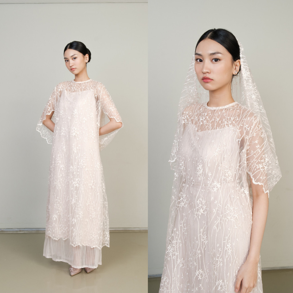EMBARA - ALAYA CAPE DRESS ---- baju lebaran / kebaya - kondangan / wisuda / modern / lamaran