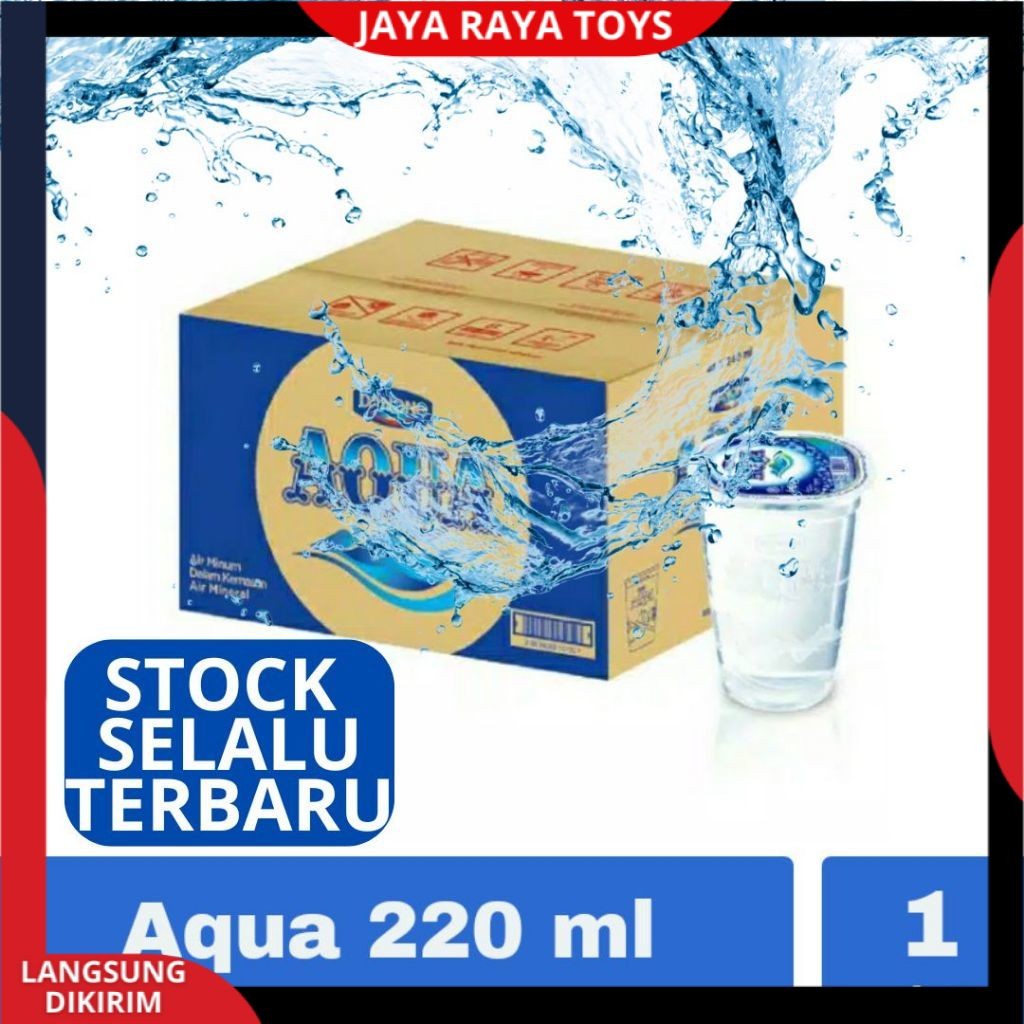 

PROMO Air Minerale AQUA Gelas Cup 220 ML / ISI 48 Cup Gelas Per DUS PER KARTON