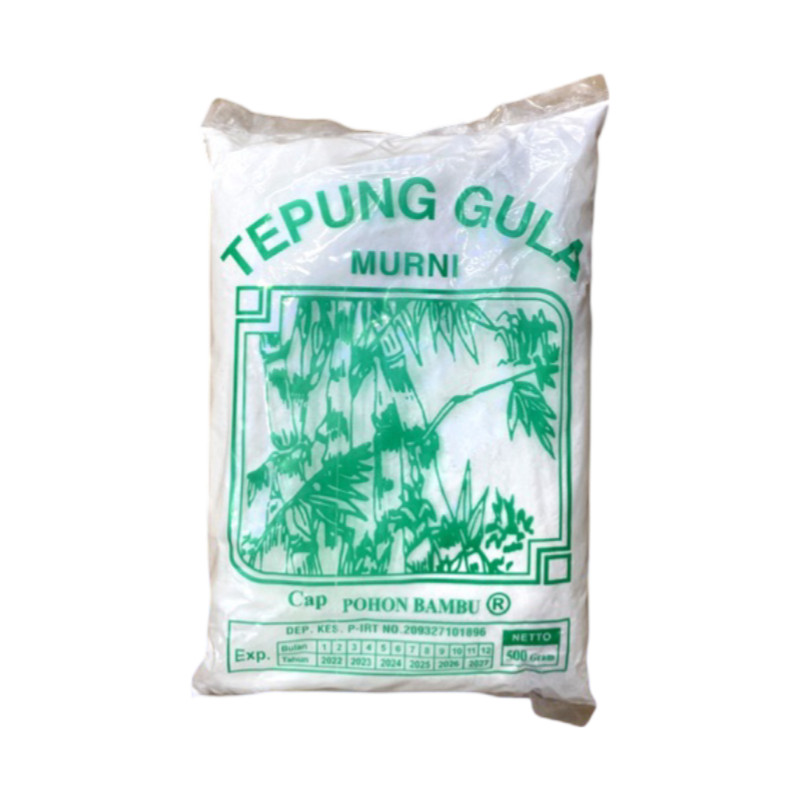 

Cap Pohon Bambu Tepung Gula Murni 500gr - Gula Halus Cap Pohon Bambu 500gr