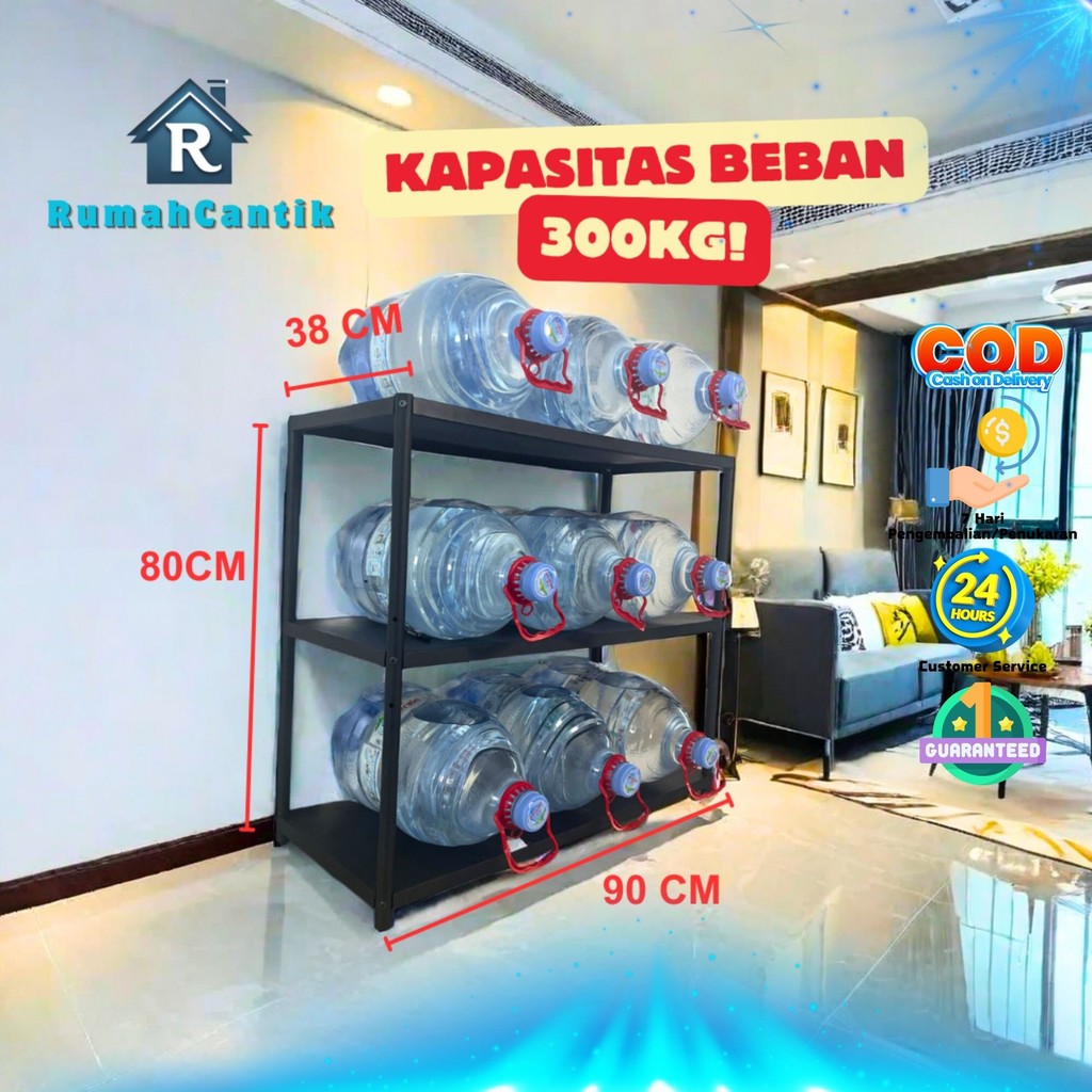 Rak Penyimpanan RumahCantik - Rak Dapur, Ruang Tamu, dan Toko Multifungsi dengan Rangka Baja Kuat
