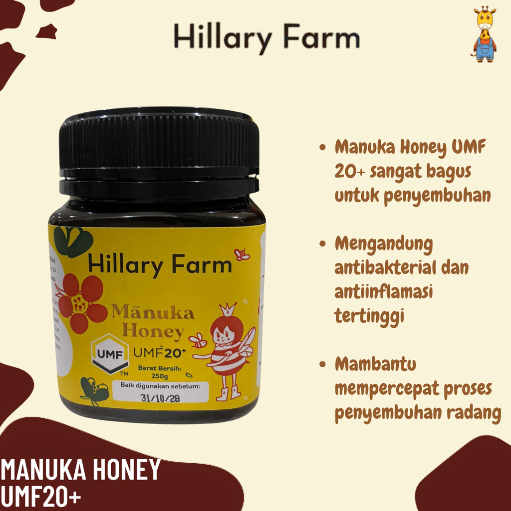 

Hillary Farm Manuka Honey UMF20+ 250gr - Madu Manuka New Zealand
