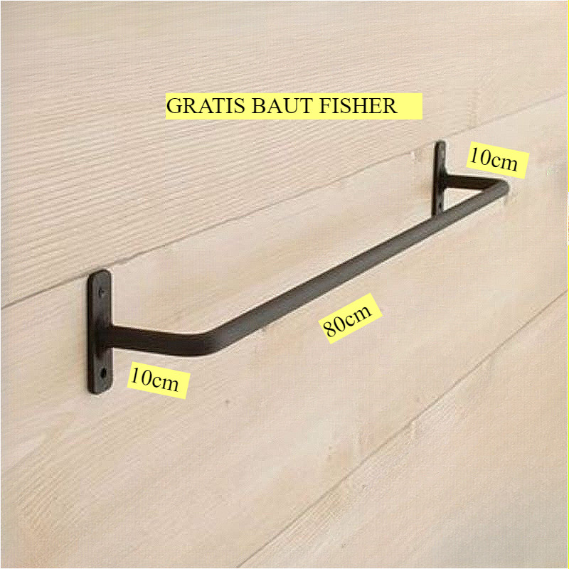 Gantungan Baju Besi Tempel Dinding