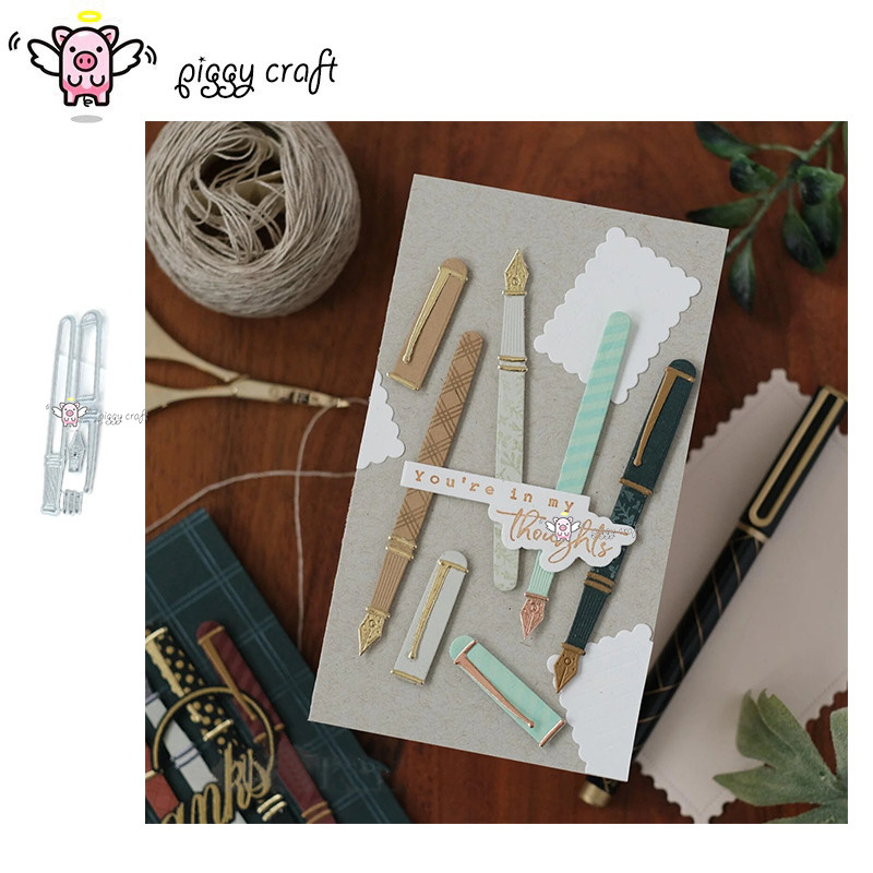

Piggy Craft metal cutting dies cut die mold Pen decoration Scrapbook paper craft knife mould blade punch stencils dies