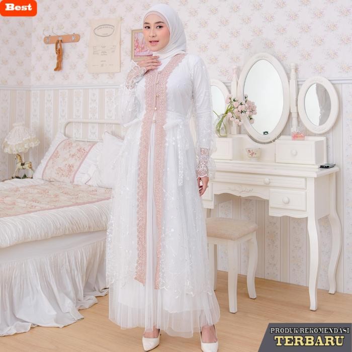 rok wanita kekinian Prqueenfashion - Shafira Set Baju Muslim Dewasa Remaja 2in1 (Rok Tutu 2 Layer + 
