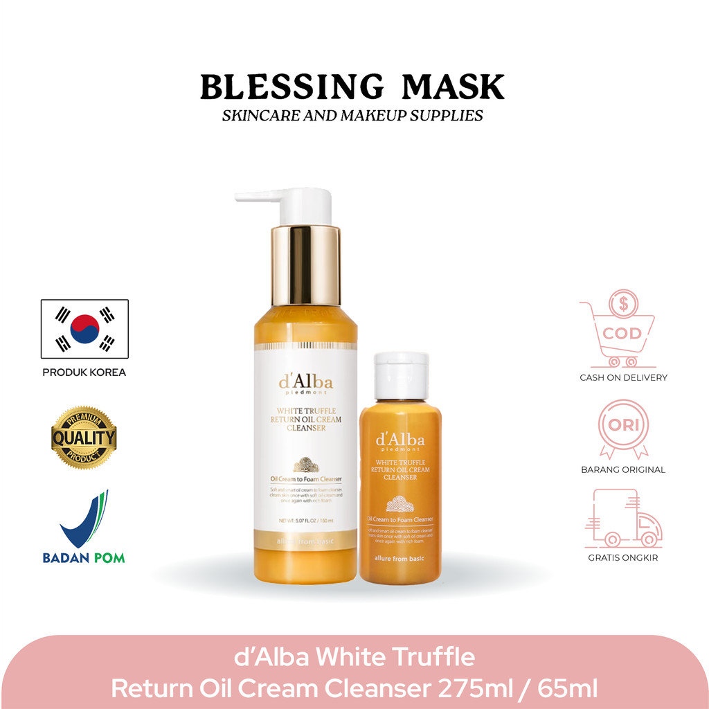 D'Alba White Truffle Return Oil Cream Cleanser Series | 275ml / 65ml | Blessingmask.official Dalba