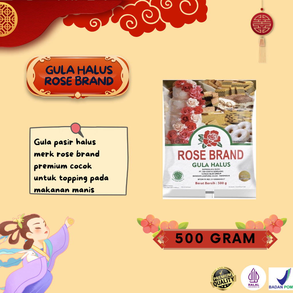 

Gula Halus Rose Brand [500 Gram]