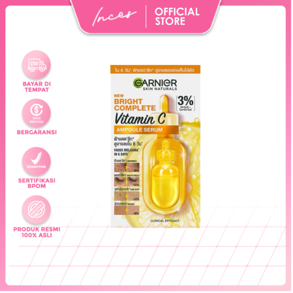 INCES - Garnier Ampoule serum vit c 1,5 ml