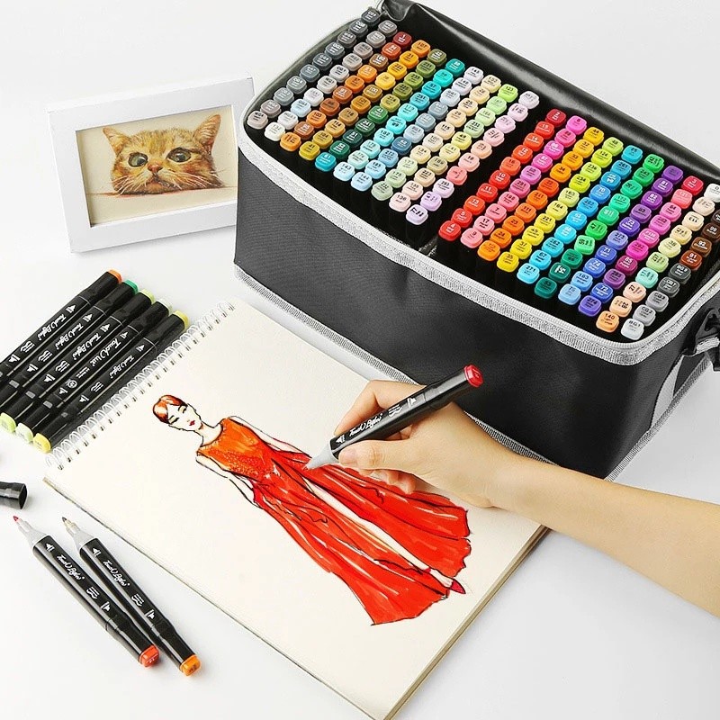 

Markers Set 12/24/30/40/60 Color Markers Sketch Set Alcohol Based For Manga Design Double Head Brush Pen For School Art Supplies
