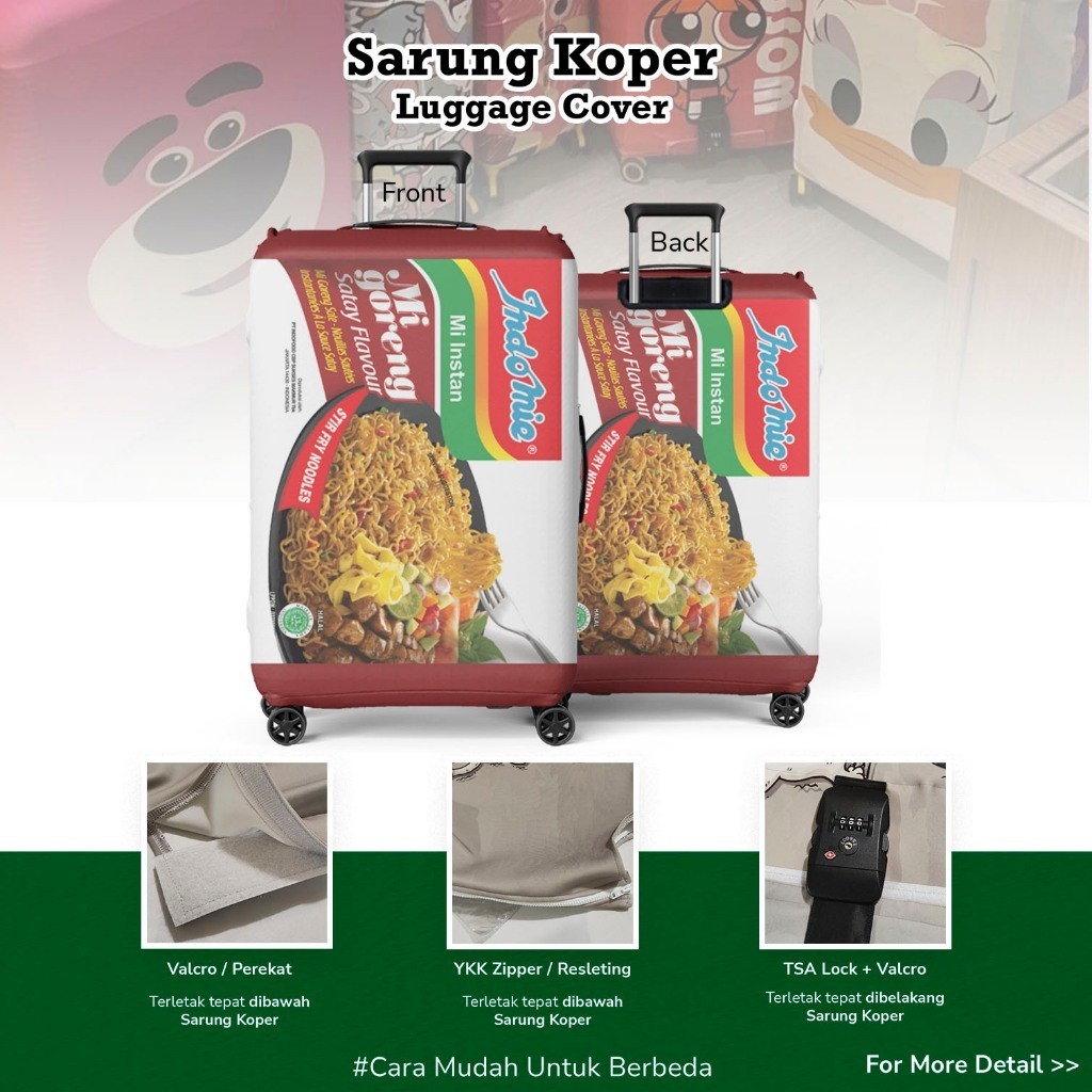 Indomie Goreng Sate / Chicken Curry | Cover Pelindung Koper / Sarung Koper