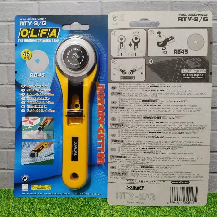 

OLFA RTY 2G Rotary Cutter 45mm RTY-2/G - Kuning, Standar